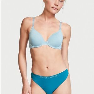 Victoria Secret THE T-SHIRT Everyday Perfect Thong Panty XL Blue